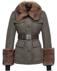 Moncler - Devez Shearling-Trimmed Wool Down Field Jacket - Lyst