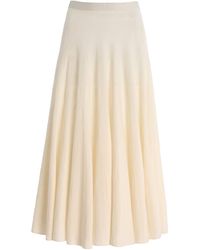 The Row - Jaliah Cotton-Blend Knit Midi Skirt - Lyst