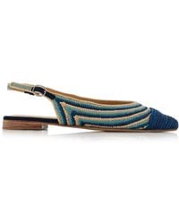 Gabriela Hearst - Strength Raffia Slingback Flats - Lyst