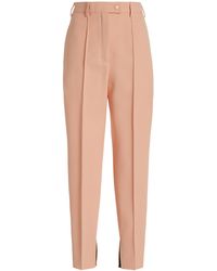 Prada - High-rise Stretch-natté Wool Slim Pants - Lyst