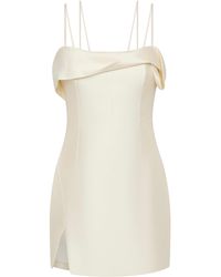 Rachel Gilbert - Bronte Wool-Silk Satin Mini Dress - Lyst