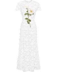 LEO LIN - Monique Floral-Embroidered Lace Maxi Dress - Lyst
