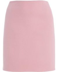 Oscar de la Renta - Double-Face Virgin-Wool Mini Skirt - Lyst
