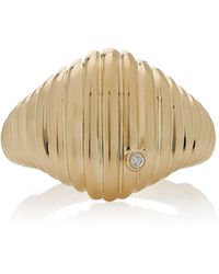 Yvonne Léon - Berlingot 9K Diamond Signet Ring - Lyst