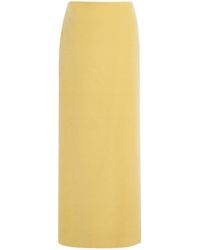 Colleen Allen - Slit-Detailed Cotton-Velvet Skirt - Lyst