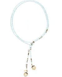 Joie DiGiovanni - 14k Gold, Aquamarine, Pyrite And Pearl Necklace - Lyst