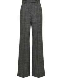 Valentino Garavani - Virgin-Wool Mid-Rise Flared-Leg Pants - Lyst