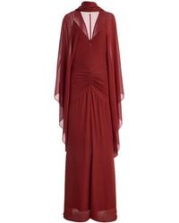De La Vali - Florencia Chiffon Maxi Dress - Lyst