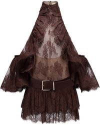 Montsand - Ruffled High-Neck Mini Dress - Lyst