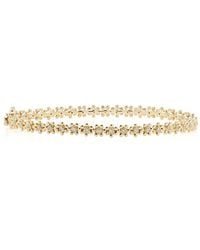 Sydney Evan - Tiny Daisy 14k Gold And Diamond Bangle - Lyst
