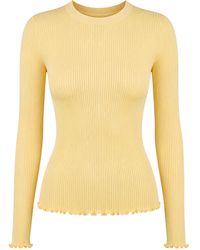 Alaïa - Ribbed Knit Silk Top - Lyst