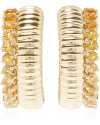 Yvonne Léon - Exclusive Riviera Buoyed Brelingot 9K Ombre Citrine Hoop Earrings - Lyst