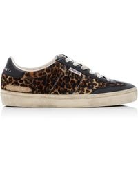 Golden Goose - Soul-star Leopard-print Pony Hair Sneakers - Lyst