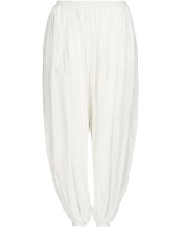 Alaïa - Balloon Cotton Wide-Leg Pants - Lyst