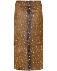 St. Agni - Fawn Patterned Leatherpencil Skirt - Lyst