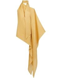 ‎Taller Marmo - Atlas Sunrise Scarf-Neck Metallic Fil Coupè Mini Dress - Lyst