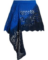 The Attico - Crocheted Cotton Mini Skirt - Lyst