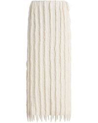 Zankov - Jane Fringed Silk Maxi Skirt - Lyst