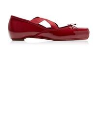 Christian Louboutin - Cassiasticina Patent Leather Ballet Flats - Lyst