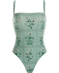 Agua Bendita - Durazno Patterened One Piece Bathing Suit - Lyst