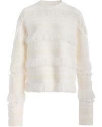 Jonathan Simkhai - Carrick Cotton-Blend Crewneck Sweater - Lyst