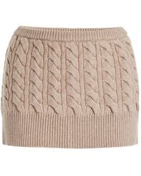 Christopher Esber - Cable-knit Cashmere-wool Mini Skirt - Lyst