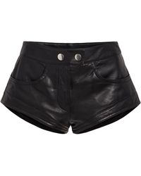 Isabel Marant - Leslie Faux Leather Micro Shorts - Lyst