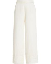 Jonathan Simkhai - Colley Cropped Linen-blend Wide-leg Pants - Lyst