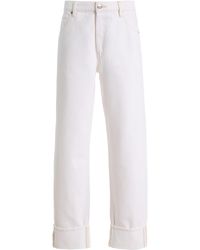 FRAME - X Sotheby's Essential Rigid High-Rise Straight-Leg Jeans - Lyst