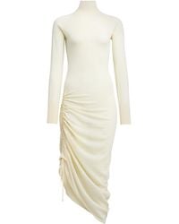 Alaïa - Corded Merino Wool Midi Dress - Lyst