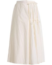 Marlies Grace - Lou Lou Pleated Cotton Midi Skirt - Lyst