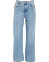 FRAME - Le Jane Rigid High-rise Cropped Straight-leg Jeans - Lyst