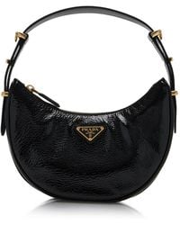 Prada - Arqué Patent Leather Shoulder Bag - Lyst