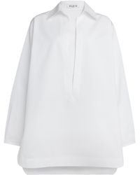 Alaïa - Cotton Poplin Mini Tunic Dress - Lyst