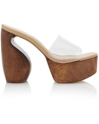 Cult Gaia - Mama Wooden Pvc Platform Sandals - Lyst