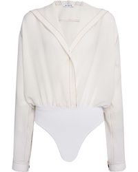 Alaïa - Hooded Wool-blend Bodysuit - Lyst