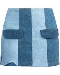 BOYEDOE - Odeneho Two-Tone Denim Mini Skirt - Lyst