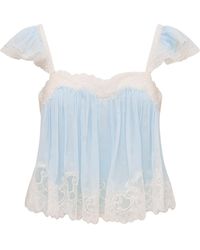 LoveShackFancy - Lova Chiffon Silk Top - Lyst