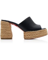 Christian Louboutin - Calakala 85Mm Leather Platform Mules - Lyst