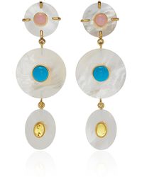 Lizzie Fortunato - Tropic Mother-of-pearl Multi-stone Earrings - Lyst