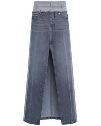 Stella McCartney - Trouser-Waist Denim Maxi Skirt - Lyst