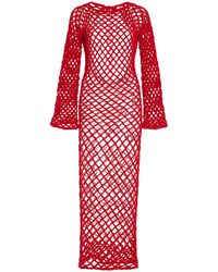 Nia Thomas - High Priestess Crocheted Cotton Maxi Dress - Lyst
