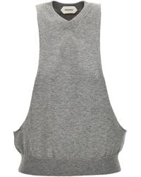 Versace - Cutout Cotton-Blend Tank Top - Lyst