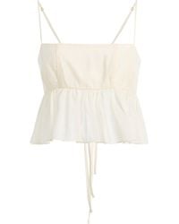 Moré Noir - Dune Cotton-Silk Voile Top - Lyst