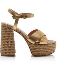 Gianvito Rossi - Bebe Leather Platform Sandals - Lyst