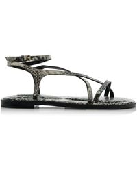 A.Emery - Edna Snake-Effect Leather Sandals - Lyst