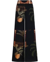 Johanna Ortiz - Mystic Motif Printed Silk Wide-leg Pants - Lyst