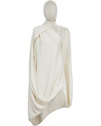 Alaïa - Hooded Cashmere Midi Dress - Lyst