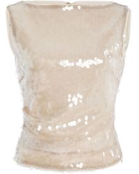 STAUD - Eton Sequined Top - Lyst