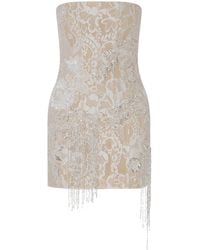 ILA THE BRAND - Skye Embellished Lace Mini Dress - Lyst